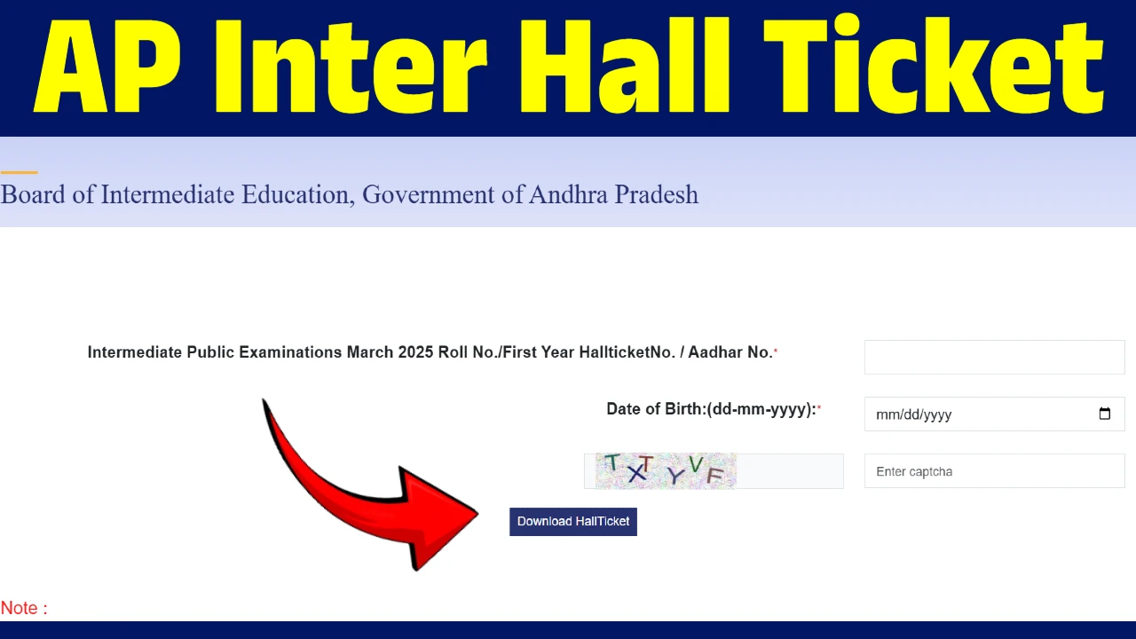 AP Inter Hall Ticket
